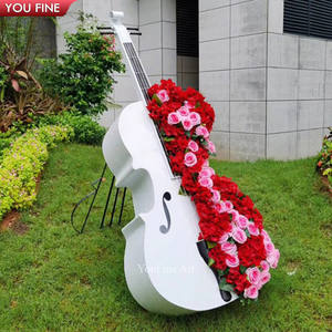 YOUFINE Edelstahl-Violine-Skulptur für Kunstgalerien, Geschäftsgebiete und Musikthemen-Dekoration - Product Image 6