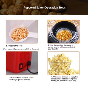 Fábrica Mini Comercial Máquina Portátil Automática de Palomitas de Maíz con Aire Caliente Máquina Pequeña Eléctrica para Hacer - Product Image 4