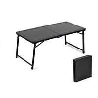 Table pliante de camping en alliage d'aluminium anti-taches, imperméable et résistante aux UV ; Mobilier d'extérieur commercial de grande taille