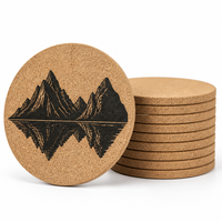 Sous-verre en liège personnalisable avec impression de logo, style zen asiatique, écologique, résistant à la chaleur et antidérapant pour boissons, bière, café