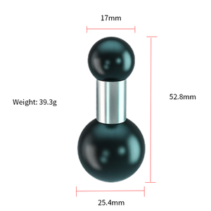 1 inch/25mm/17mm kim loại bóng Đầu Doanh TPU bóng Đầu Adapter núi cho RAM núi Phụ kiện điện thoại xe máy Bộ chuyển đổi - Product Image 3