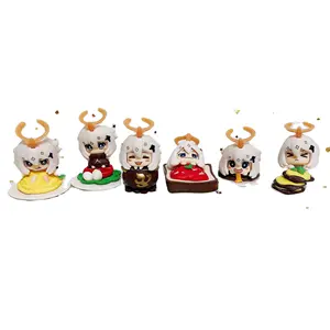 Wholesale 6Pcs/set Q Version Game Genshin Impact Character Paimon Character Table Decoration Gift Toy
