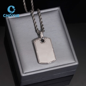 จี้ฮิปฮอปและเครื่องประดับเงินแท้ 925 ประดับเพชรโมอิสซาไนต์แบบ Iced Out จี้รูปป้ายห้อยคอแบบสั่งทำพิเศษ จี้เพชรโมอิสซาไนต์ VVS สำหรับผู้ชาย - Product Image 2