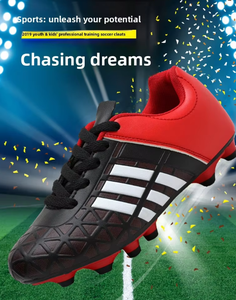 <span class=keywords><strong>Botas</strong></span> de Fútbol, Zapatos de Fútbol para Niños, Zapatos de Futsal para Entrenamiento en Interiores, Parte Superior de PU con Tacos Largos, Suela de Goma, Calzado de Fútbol - Product Image 4