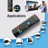 Télécommande TV Topleo pour Boîtier Android TV, Clavier IR MX3 Mini Commutateur RF, Souris d'Air Intelligente Universelle Sans Fil pour Téléviseur