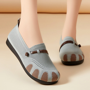 Zapatos de Mujer Casuales de Verano, Planos, de Corte Bajo, Sin Cordones, de Malla, Suela Suave, Ligeros, Transpirables, de Una Sola Capa, para Mamás - Product Image 4