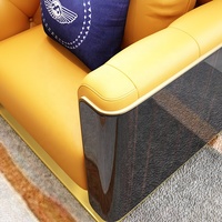 Canapé sectionnel Chesterfield de style américain, ensembles de canapés pour salon, meubles de salon, canapés en cuir brun royal pour la maison, luxe