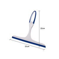 Petite raclette en plastique durable avec lame souple en TPR écologique pour le nettoyage des miroirs de salle de bain et des vitres de voiture – Vente en gros