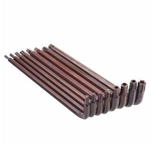 T6 T8 T10 T15 T20 T25 T30 Llave de estrella Torx triangular de doble uso Llave Torx tipo L de acero S2 con orificio - Product Image 1