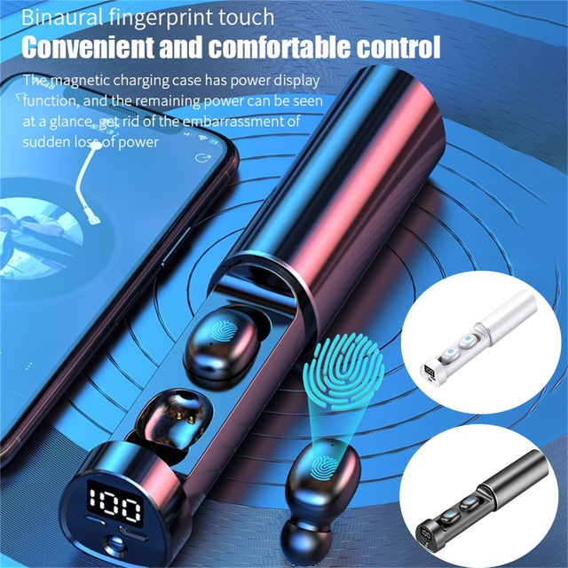 TWS Wireless Bluetooth 5.0 Earphones Headphones Mini In-Ear Pods for IOS Android