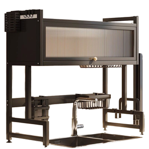 Estante De almacenamiento De cocina De Metal multifuncional, soportes De utensilios De hierro, fregadero Escurotador De Platos, encimera, armario De piscina De pie - Product Image 6