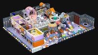 Ensemble de terrain de jeu intérieur pour enfants Équipement en mousse souple pour la maison et le parc d'attractions