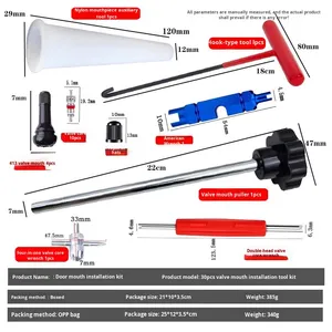 Van cài đặt loại bỏ công cụ Kit cho lốp sửa chữa bao gồm Van công cụ cốt lõi Cờ lê 1 năm bảo hành OEM tùy chỉnh hongshengda - Product Image 4