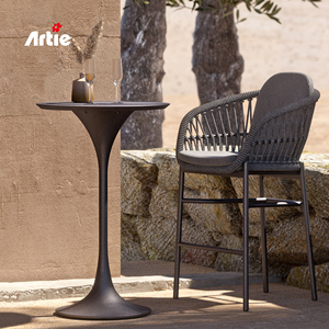 Artie Moderne Hôtel <span class=keywords><strong>Bar</strong></span> Meubles Corde Tissé <span class=keywords><strong>Chaise</strong></span> Haute Mobilier Extérieur Tabouret De <span class=keywords><strong>Bar</strong></span> Haut <span class=keywords><strong>Chaise</strong></span> <span class=keywords><strong>Terrasse</strong></span> <span class=keywords><strong>Chaise</strong></span> De <span class=keywords><strong>Bar</strong></span> En Plein Air - Product Image 1