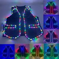 Costume da Robot LED Futuristico, Gilet Multicolore per Uomo, Novità per Laurea, Bar, Discoteca, Spettacoli Luminosi, Feste Musicali