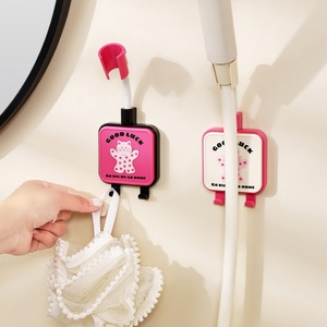 Colorful Adhesive Wall Mounted Handheld <b>Shower</b> <b>Head</b> <b>Bracket</b> <b>Shower</b> B Racket <b>Head</b> Hook Holder Adjustable for Bathroom - Product Image 4