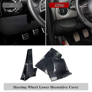 Cubierta Decorativa Inferior para Volante, Fibra de Carbono, Accesorios Interiores para Fiat <span class=keywords><strong>500</strong></span> de 2007 a 2015, Gran Venta - Product Image 2