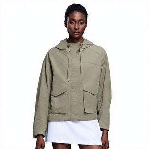 New Arrival Outdoor Soft Shell Stand Collar Windproof Casual Men Unisex Hooded <b>Waterproof</b> Quick Dry <b>Thin</b> Hiking Zipper <b>Jacket</b> - Product Image 2