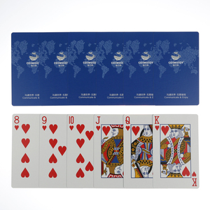 Cartas de Póker Personalizadas de Alta Calidad con Diseño de Mapa del Mundo en Azul Intenso, Baraja de Juego Personalizada con Logotipo Personalizado al por Mayor - Product Image 3