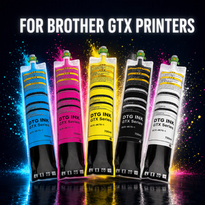 Bolsa de Tinta DTG de 700 ml Compatible con Brother GTX GTXpro, Tinta a Granel con Chip CMYK Blanco, Paquete al Vacío, Suministro al por Mayor - Product Image 1