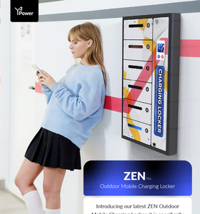 Casier de recharge mural pour télé<span class=keywords><strong>phone</strong></span> portable Y2 Power <span class=keywords><strong>ZEN</strong></span> <span class=keywords><strong>6</strong></span> baies pour une utilisation en extérieur, station de recharge étanche avec carte de crédit - Product Image 4