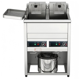 Freidora Eléctrica Comercial de Doble Tanque, 20L, Vertical, Gran Capacidad, Freidora Inteligente para <span class=keywords><strong>Pollo</strong></span> - Product Image 1