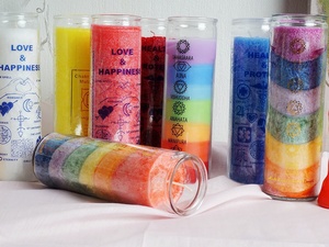 <span class=keywords><strong>Bougie</strong></span> multicouche des sept chakras premium Chakra & Luck |   7 chakras de la couronne à la racine - Product Image 6