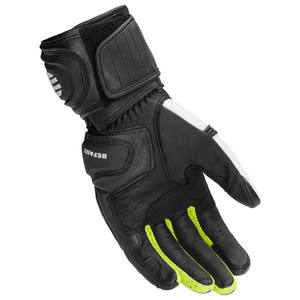 Befast TECNO RS CE Certificado Negro Blanco Amarillo Fluo Guantes de cuero para motocicleta XL - Product Image 2