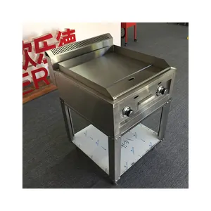 Hamburger Bbq Fryer Equipment Flat Top Stainless Steel Cast Iron Commercial Gas Griddle Commercial Catering Equipment