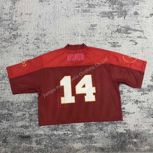 Jersey sepak bola sublimasi poliester MT1537 kualitas tinggi 100% kotak sepak bola pria ukuran besar Jersey jaring potong atasan sepak bola kosong - Product Image 2