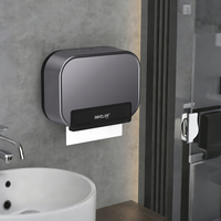 Distributeur de serviettes en papier N-Fold mural carré moderne en plastique ABS étanche de haute qualité pour salle de bain, cuisine et salle de sport