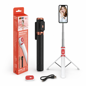 JC-18 ไม้เซลฟี่แบบขาตั้งกล้องสูง 1700 มม. ขาตั้งสแตนเลสสำหรับไลฟ์สด - Product Image 1