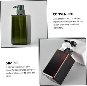 250ml & 450ml Square Foam Pump <b>Bottles</b> PETG Transparent Facial Cleanser Soap Dispenser with Screen Printing - Product Image 4