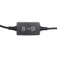 Cable Convertidor USB a DC 5.5mm X 2.1mm de 5V a 12V con Conductor de Cobre Puro, Revestimiento de PVC y Blindaje Trenzado para Uso en Computadoras