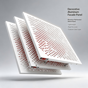 Panel de Pared Cortina de Aluminio, Revestimiento de Fachada Exterior, Resistente a la Intemperie, Decoración de Edificios - Product Image 1