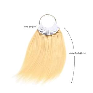 30 Pcs 8 "Haar uhren zum Testen der Farbe 100% Echthaar Waagen für das Salon training (Blond, 613) - Product Image 2