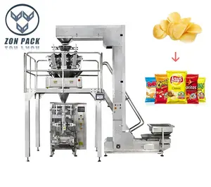 Многофункциональная вертикальная упаковочная машина для упаковки пищевых закусок картофельных чипсов