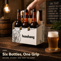 Boîte à vin personnalisable au prix d'usine, boîte en carton pour 6 bouteilles de bière, emballage en carton kraft pour bière, fabricant de boîtes en carton