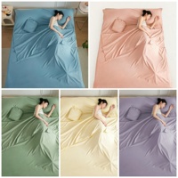 Housse de sac de couchage anti-salissure pour voyage et hôtel, drap de lit uni portable, housse de matelas hygiénique et portable