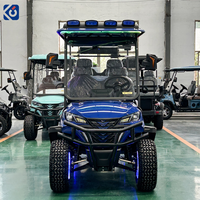 Voiturette de golf électrique homologuée CAMP 72V 5KW 6 places avec batterie au lithium, tout-terrain, de luxe, pour les communautés et les visites urbaines