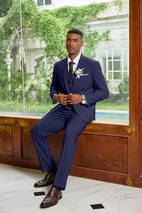 COOFANDY Ensemble 3 pièces pour <span class=keywords><strong>homme</strong></span> en <span class=keywords><strong>lin</strong></span>, orné de perles, avec fermeture éclair, style décontracté et léger, idéal pour <span class=keywords><strong>mariage</strong></span> et bal de promo (Blazer, gilet et pantalon) - Product Image 3