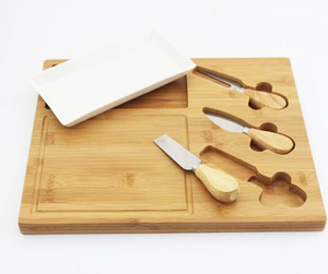 Hot Selling Slate Insert Board With 3Pcs <b>Cheese</b> <b>Knife</b> <b>Set</b> in Wood Serving Tray - Product Image 6