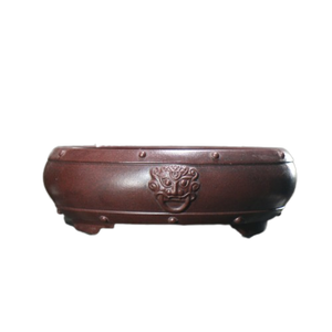 Maceta Redonda de Cerámica Estilo Chino con Diseño de Cara de Animal, Forma de Tambor, para Bonsái, Pequeña, Taoxiang - Product Image 5