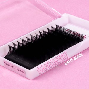 Cils individuels à volume mixte 0,03 0,05 0,07 0,10 <span class=keywords><strong>C</strong></span> <span class=keywords><strong>D</strong></span> Curl Premium Cashmere Noir mat Extensions de cils en plateau - Product Image 2