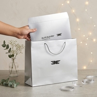 Sacs en papier argentés personnalisés avec votre logo, diffuseurs de parfum en papier argenté, parfums pour hommes, t-shirts, sacs cadeaux pour événements