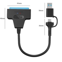 Nuovo cavo da USB3.0/3.1 SATA a USB adattatore per disco rigido da USB 3.0 a SATA III compatibile con dischi rigidi da 2.5 pollici e supporto UASP SSD