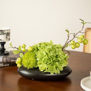 ดอกไฮเดรนเยียประดิษฐ์ จัดช่อสีเขียว ตกแต่งบ้าน วางกลางโต๊ะ - Product Image 1