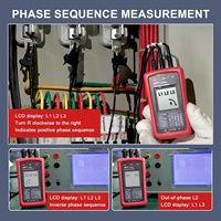 TTLTES UNI-T UT261A Testeur de séquence de compteur de rotation triphasé Indicateur de séquence de phase AC 40V-690V Manque de compteur de phase Moteur 1 an