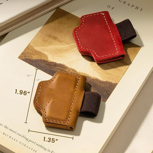 미친 말 가죽 마그네틱 책갈피 펜 홀더가있는 수제 가죽 책갈피 책 애인을위한 미니멀리스트 마그네틱 책갈피 - Product Image 3
