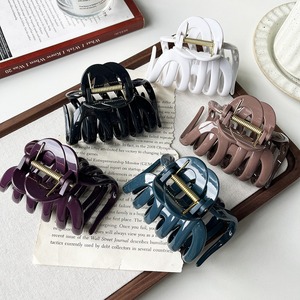 Nouvelles pinces à <span class=keywords><strong>cheveux</strong></span> élégantes de forme ovale <span class=keywords><strong>plate</strong></span>, design simple de couleur unie, pinces à <span class=keywords><strong>cheveux</strong></span> personnalisées pour femmes - Product Image 3